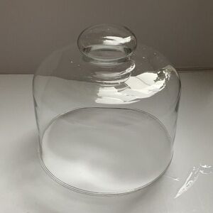 Small lightweight clear glass dome
